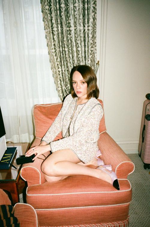 Shira Haas getting ready for Chanel Fashion Show, January 2025