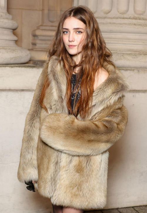 Talia Ryder at Saint Laurent Menswear Show, January 2025