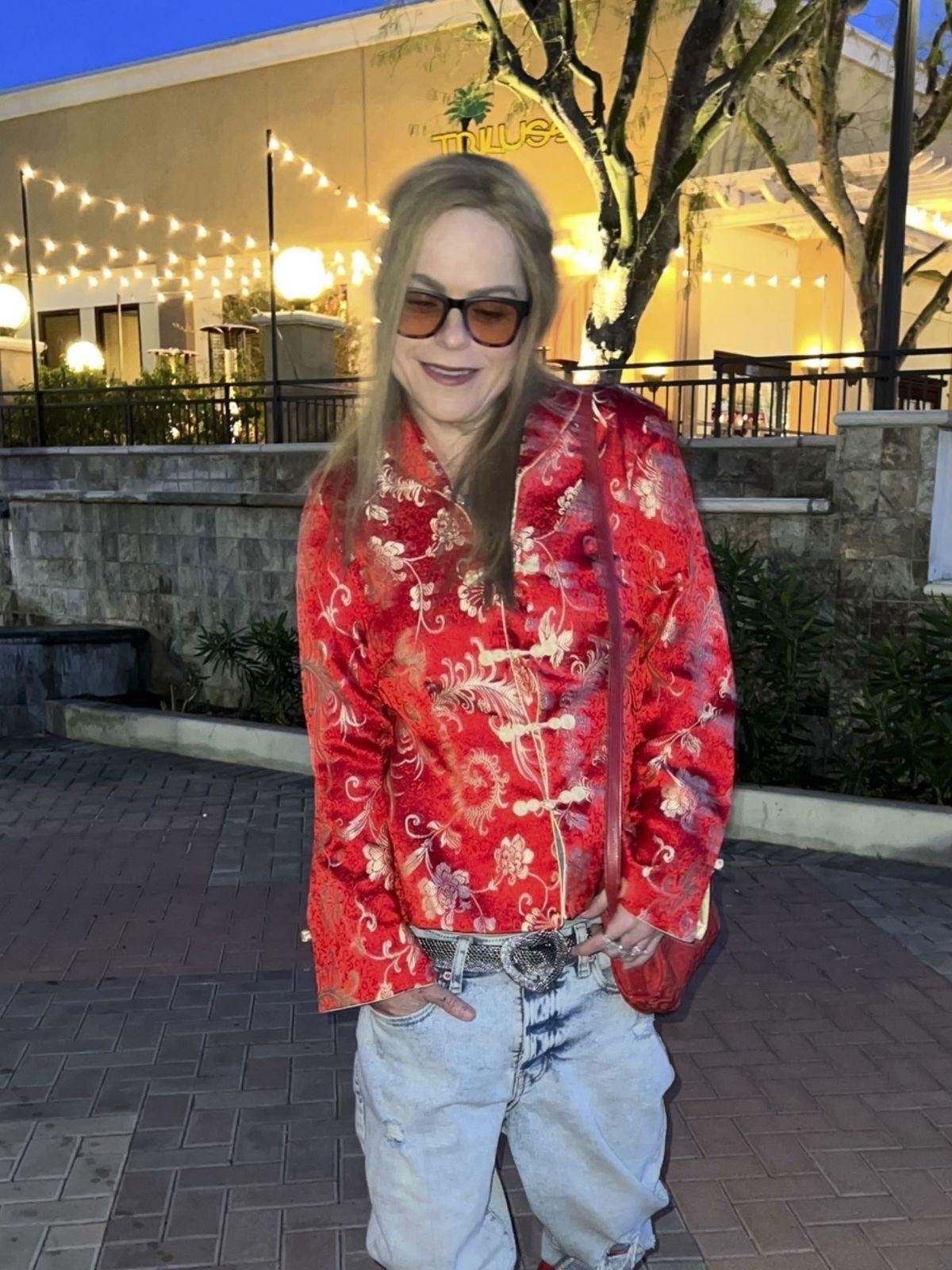 Taryn Manning Stuns in Red Outfit at Low Desert Dinner, January 2025