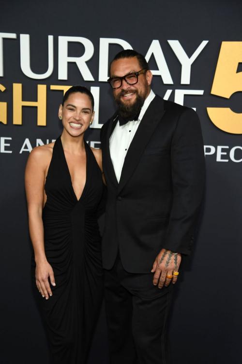 Adria Arjona & Jason Momoa at SNL 50th Special, February 2025 1