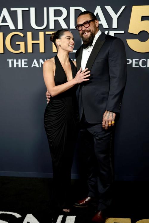 Adria Arjona & Jason Momoa at SNL 50th Special, February 2025 2
