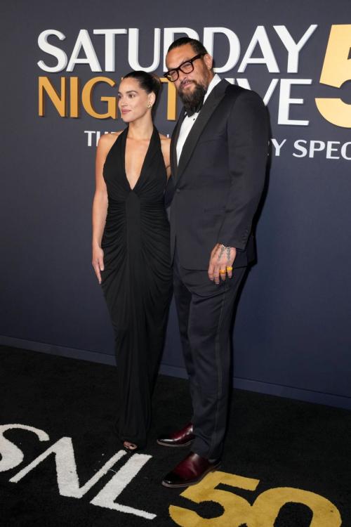 Adria Arjona & Jason Momoa at SNL 50th Special, February 2025 4
