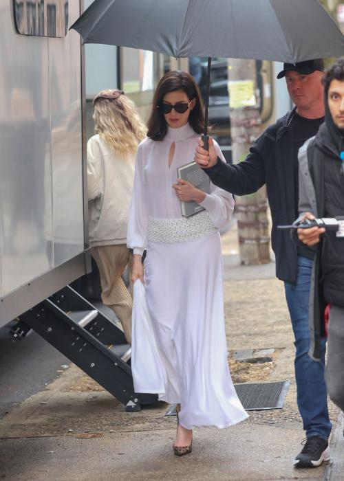 Anne Hathaway Arrives on the Set of The Verity New York, February 2025 1