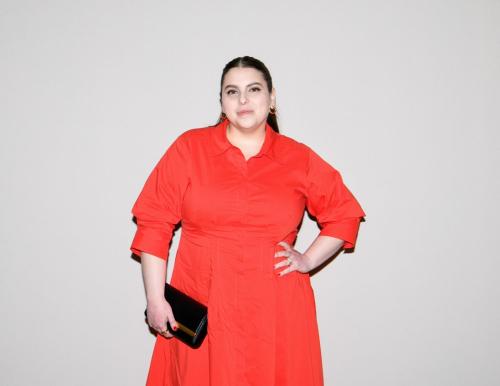Beanie Feldstein at SIMKHAI Show, February 2025 1
