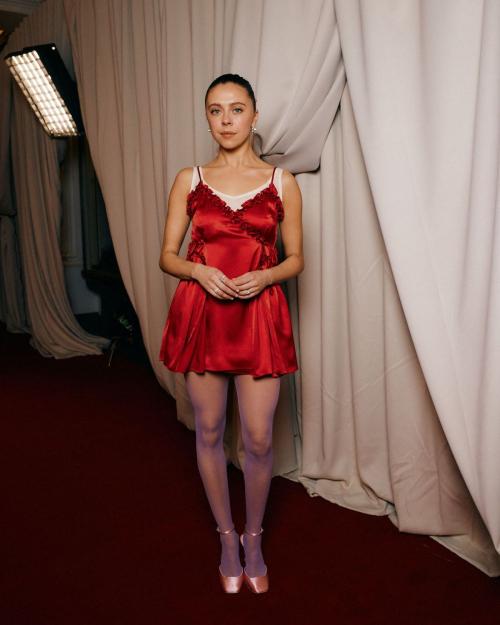 Bel Powley at British Vogue & GQ Celebration, February 2025