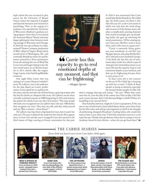 Carrie Coon in Town & Country Magazine, February 2025 2