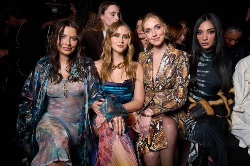 Chiara and Valentina Ferragni at Roberto Cavalli Fashion Show Milan, February 2025 1