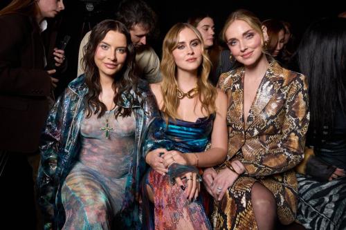 Chiara and Valentina Ferragni at Roberto Cavalli Fashion Show Milan, February 2025 2