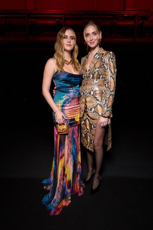 Chiara and Valentina Ferragni at Roberto Cavalli Fashion Show Milan, February 2025 4