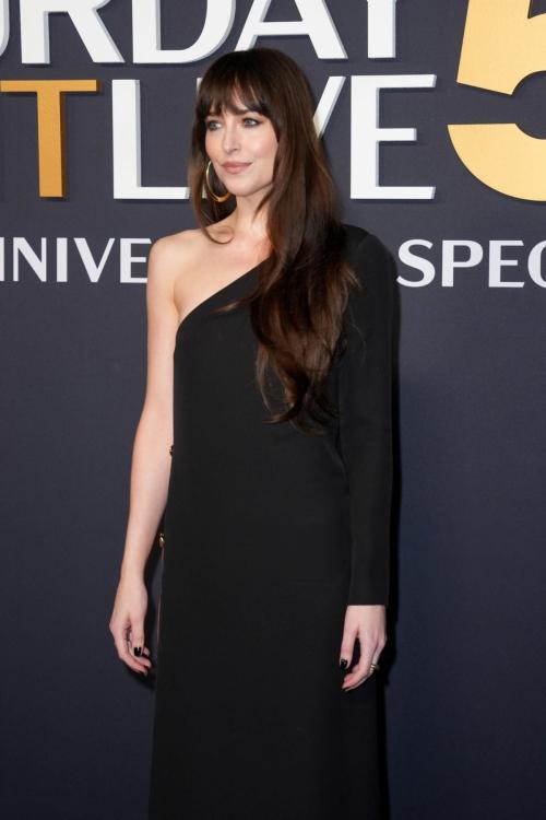 Dakota Johnson at SNL50 Anniversary Special, February 2025