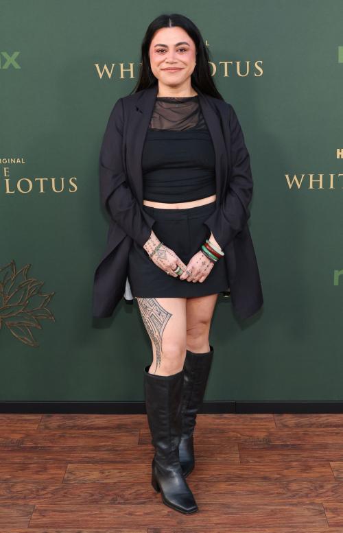 Deison Afualo at The White Lotus Season 3 Premiere, Feb 2025