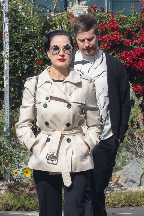 Dita Von Teese & Adam Rajcevich Out for Lunch in Los Feliz, February 2025 2