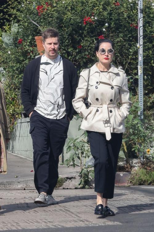 Dita Von Teese & Adam Rajcevich Out for Lunch in Los Feliz, February 2025 3