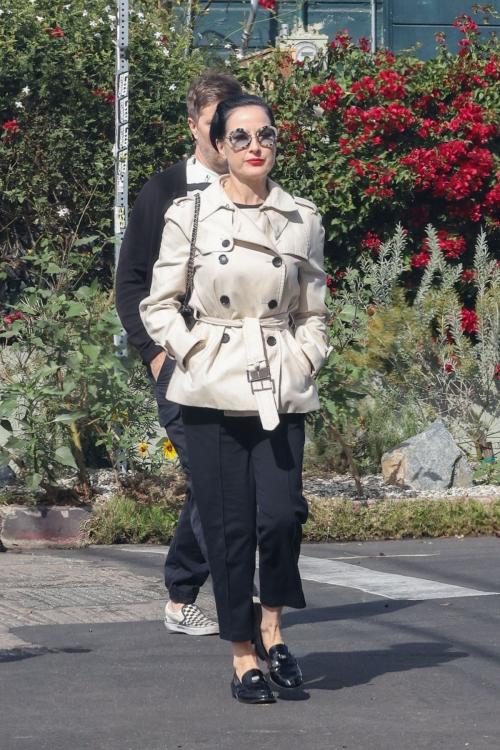 Dita Von Teese & Adam Rajcevich Out for Lunch in Los Feliz, February 2025 4