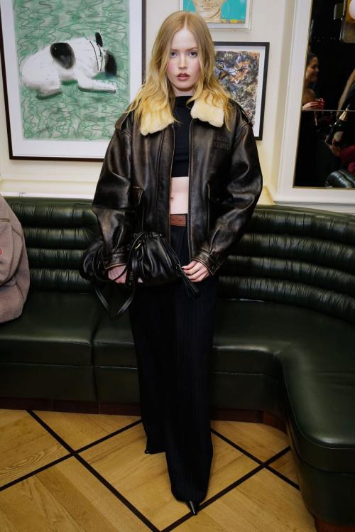 Ellie Bamber at Miu Miu Women’s Tales 29 Dinner London, Feb 2025