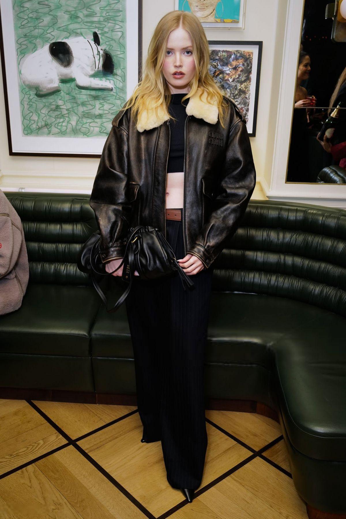 Ellie Bamber at Miu Miu Women’s Tales 29 Dinner London, Feb 2025