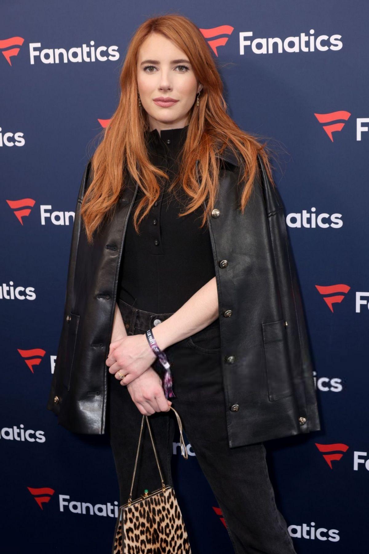 Emma Roberts at Fanatics Super Bowl Party, February 2025