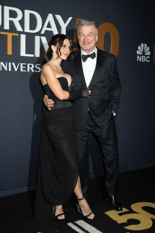 Hilaria Baldwin at SNL 50th Anniversary Celebration, February 2025 6