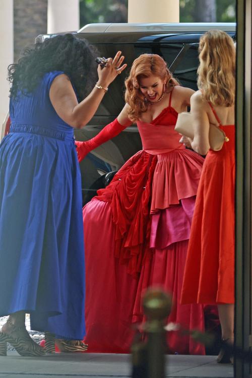 Isla Fisher on the Set of Spa Weekend Gold Coast, February 2025