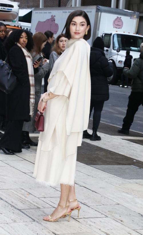 Kate Bartlett Arrives at Carolina Herrera Fashion Show, Feb 2025 1