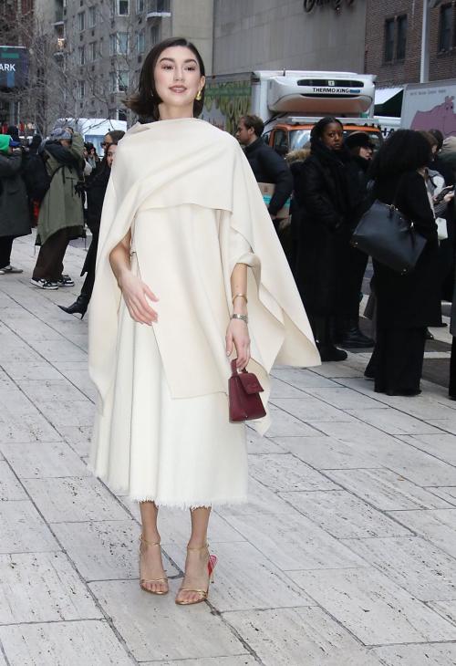 Kate Bartlett Arrives at Carolina Herrera Fashion Show, Feb 2025 3
