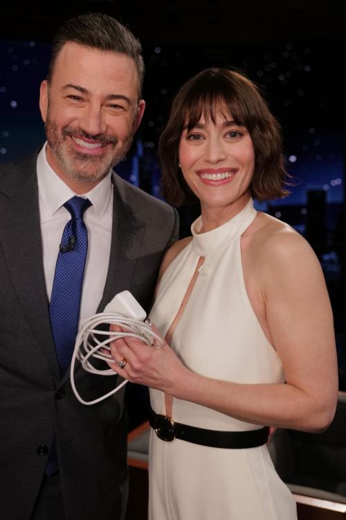 Lizzy Caplan on Jimmy Kimmel Live, February 2025