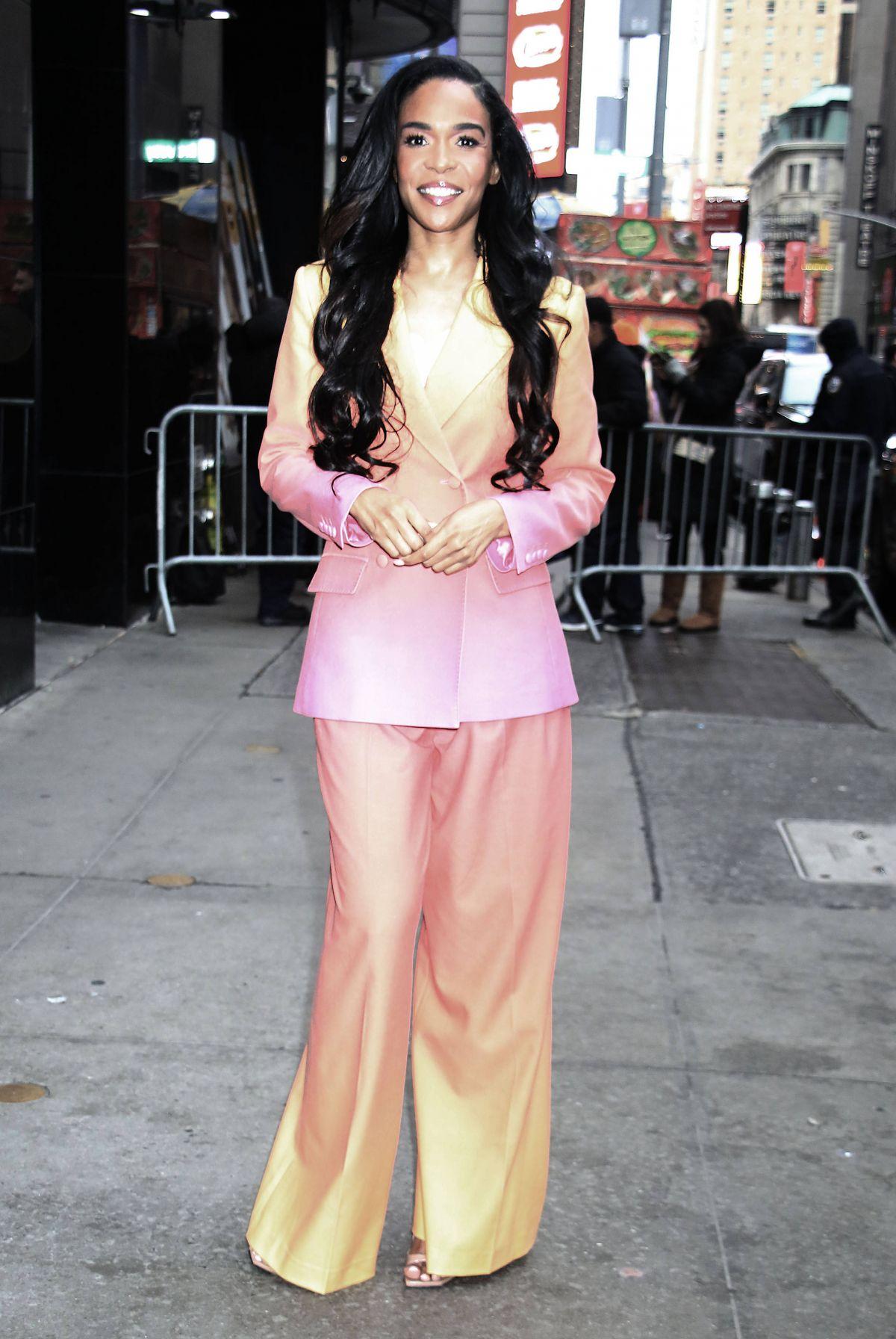 Michelle Williams Arrives at Good Morning America, February 2025
