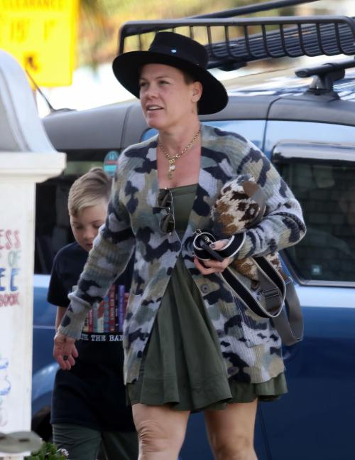 Pink Enjoys Pizza in Santa Barbara, January 2025 5