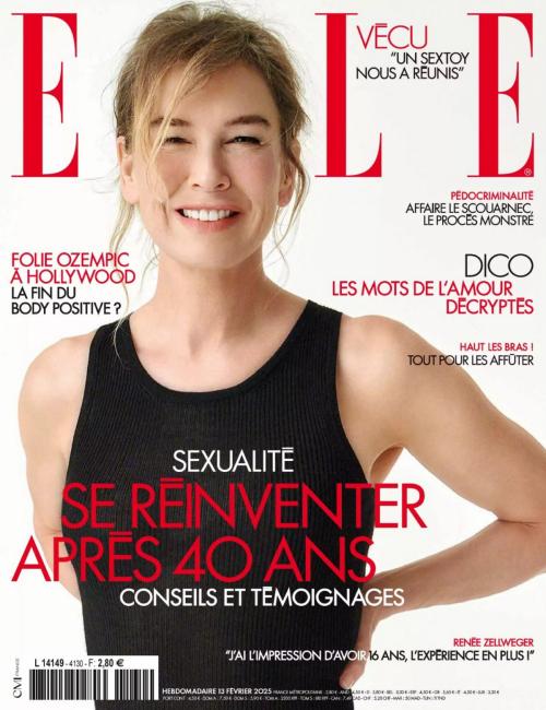 Renee Zellweger in Elle France Cover Story, Feb 2025