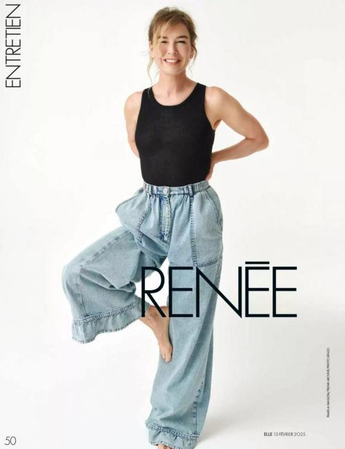 Renee Zellweger in Elle France Cover Story, Feb 2025 2