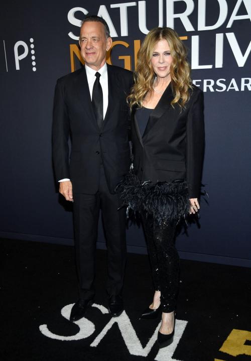 Rita Wilson at SNL 50th Anniversary Show NYC, February 2025