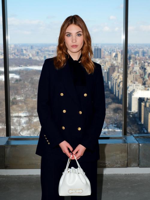 Sophie Nelisse at Carolina Herrera Fall RTW 2025 Fashion Show, February 2025
