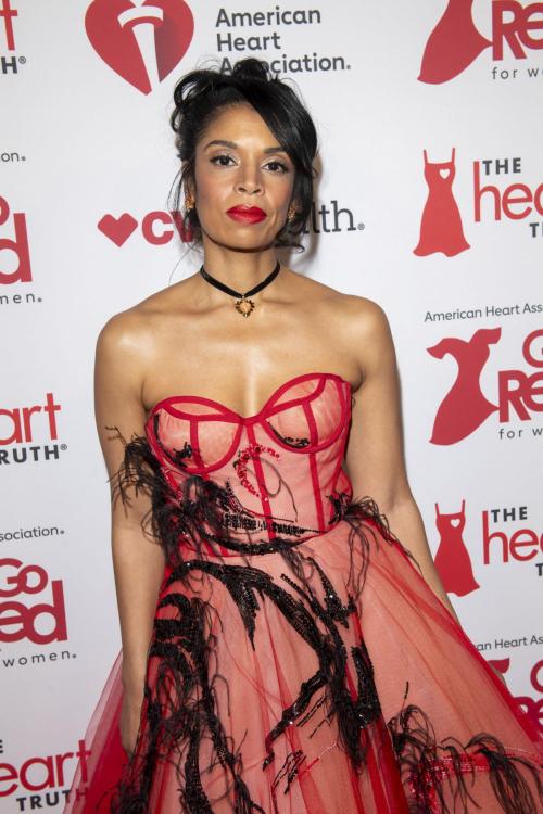 Susan Kelechi Watson at AHA's Red Dress Collection in New York, January 2025