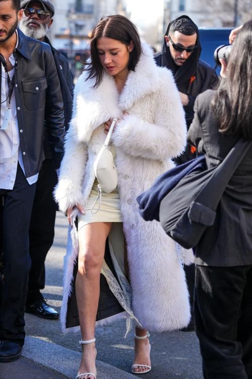 Adele Exarchopoulos Arrives at Courreges Show at Paris Fashion Week, March 2025