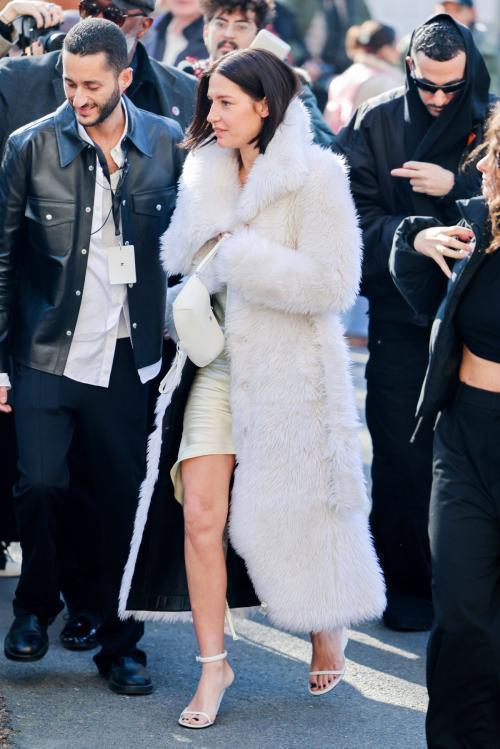 Adele Exarchopoulos Arrives at Courreges Show at Paris Fashion Week, March 2025 7