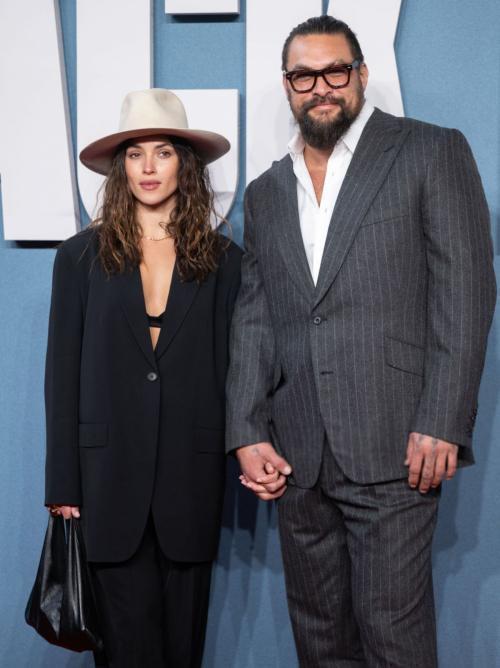 Adria Arjona and Jason Momoa at Black Bag Screening in London, March 2025 1