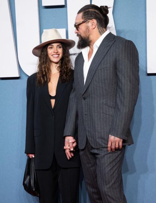 Adria Arjona and Jason Momoa at Black Bag Screening in London, March 2025 2