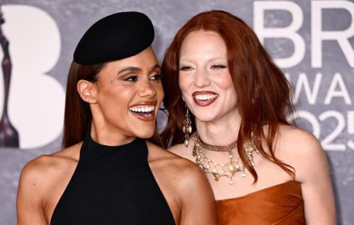 Alex Scott and Jess Glynne at 2025 Brit Awards in London, March 2025 1