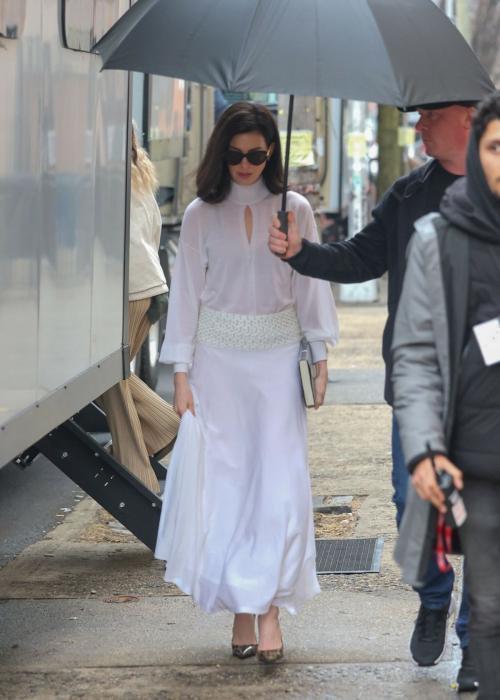 Anne Hathaway on Set of Verity, Queens, New York, February 2025 3