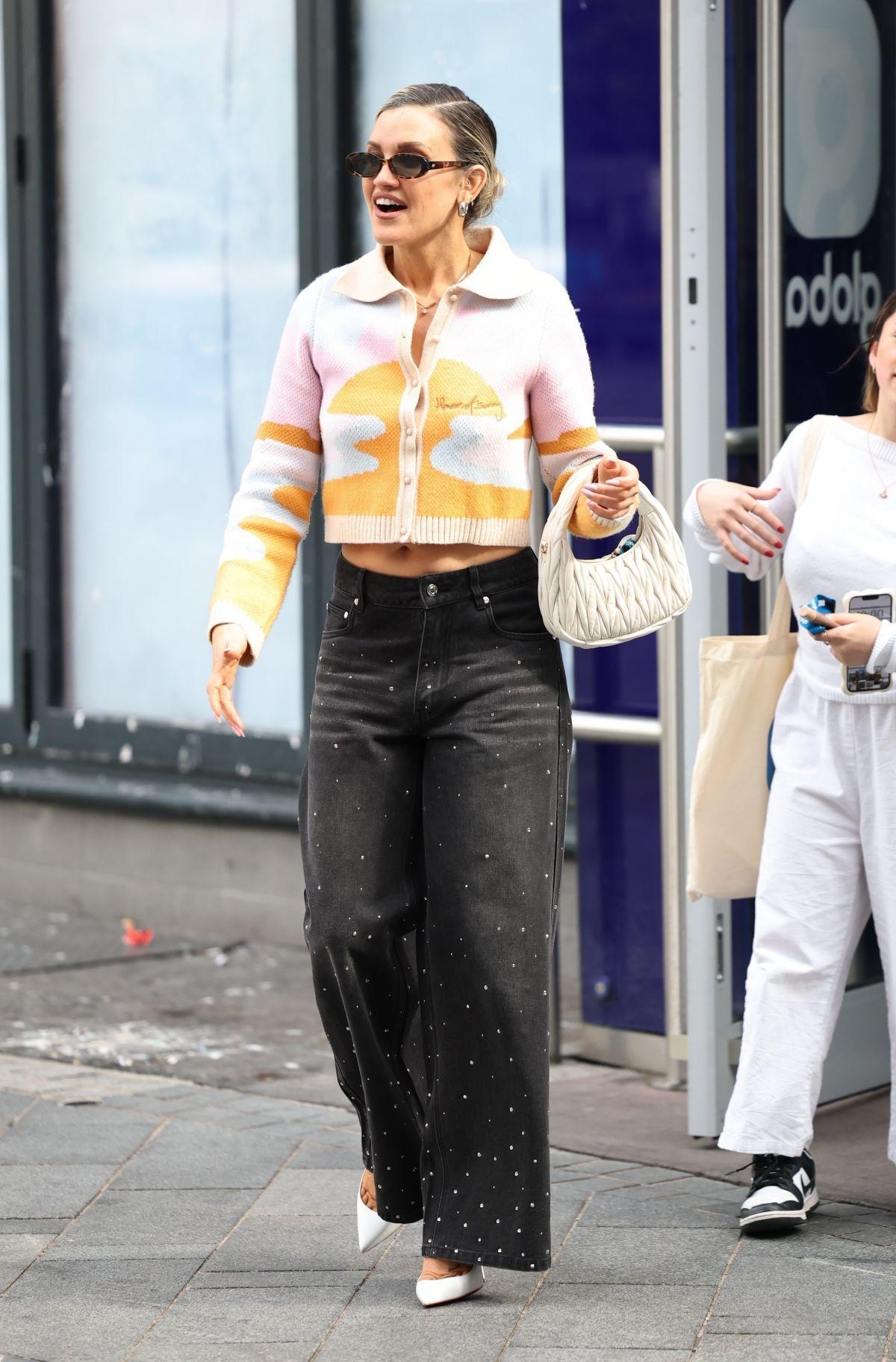 Ashley Roberts Leaves Heart Radio in London, March 2025