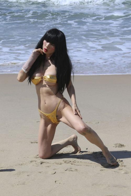 Bai Ling in Bikini at Hermosa Beach, March 2025 2