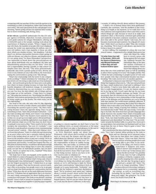 Cate Blanchett in The Observer Magazine, March 2025 4