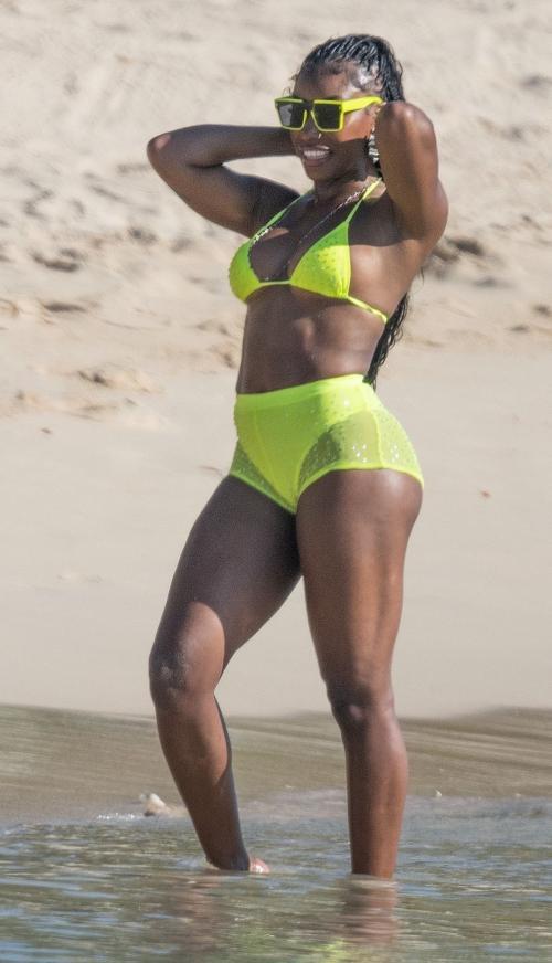 Charokee Young in Bikini at Beach in Western Barbados, March 2025 3