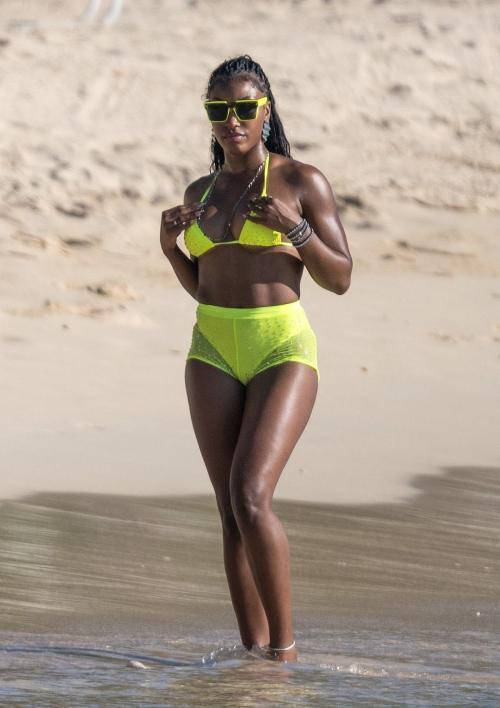 Charokee Young in Bikini at Beach in Western Barbados, March 2025 5