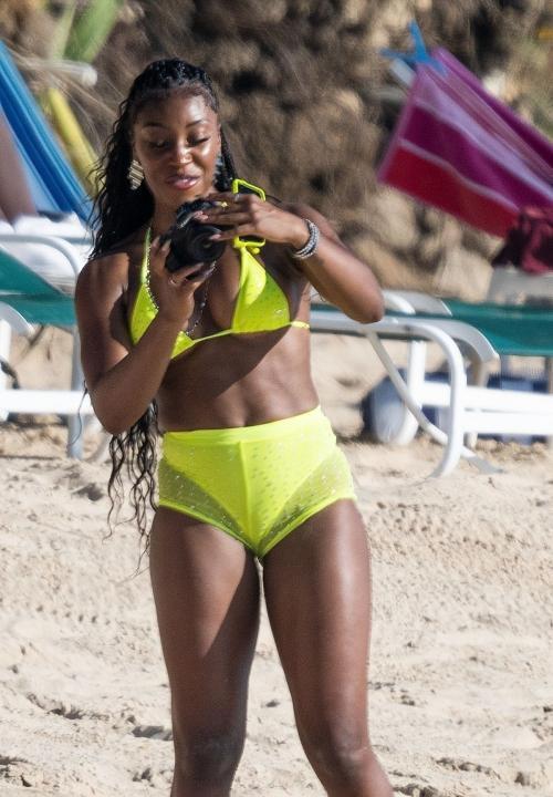 Charokee Young in Bikini at Beach in Western Barbados, March 2025 7