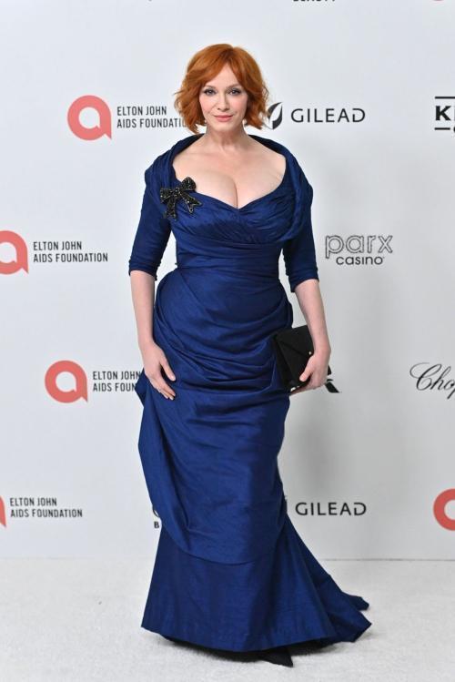 Christina Hendricks at Elton John AIDS Foundation's 33rd Annual Party, March 2025