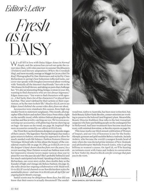 Daisy Edgar-Jones in Elle USA, April 2025 10