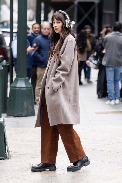 Dakota Johnson and Josh Hartnett on Set of Verity in New York, March 2025