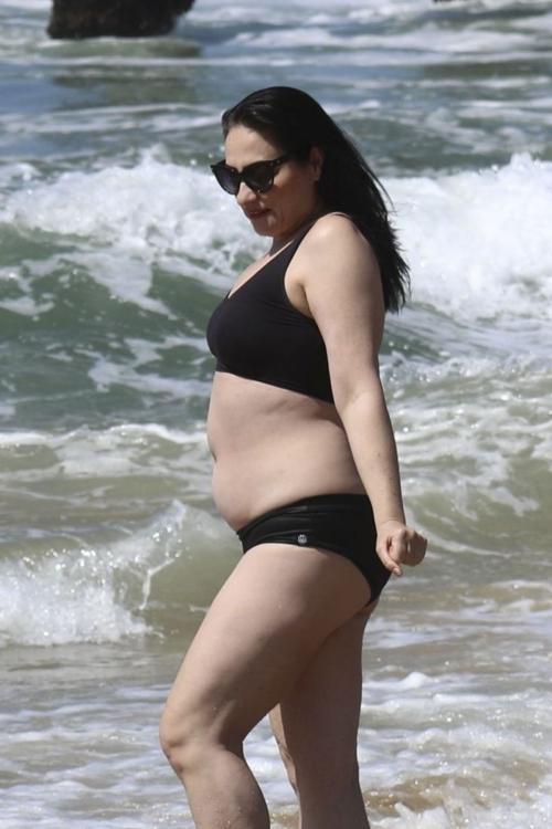 Elizabeth Regal in Black Bikini at Hermosa Beach, March 2025 9