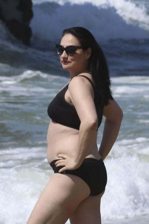 Elizabeth Regal in Black Bikini at Hermosa Beach, March 2025 6